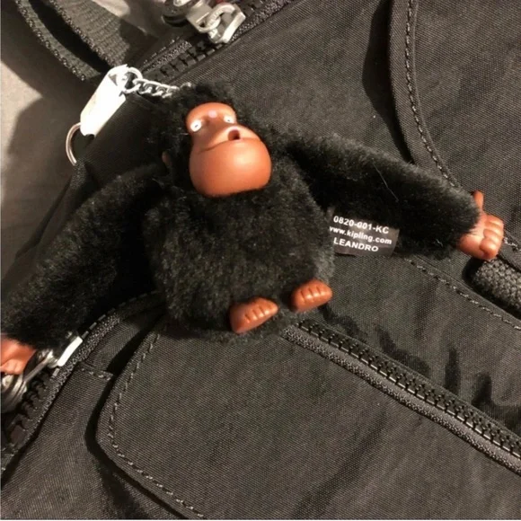 Kipling Queenie Backpack Black Tonal School Travel Gym NWT - Picture 9 of 11